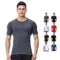 Men Workout Training Clothes T-shirt Running Fitness Short Sleeve Quick Dry Slim Fit Training Shirt