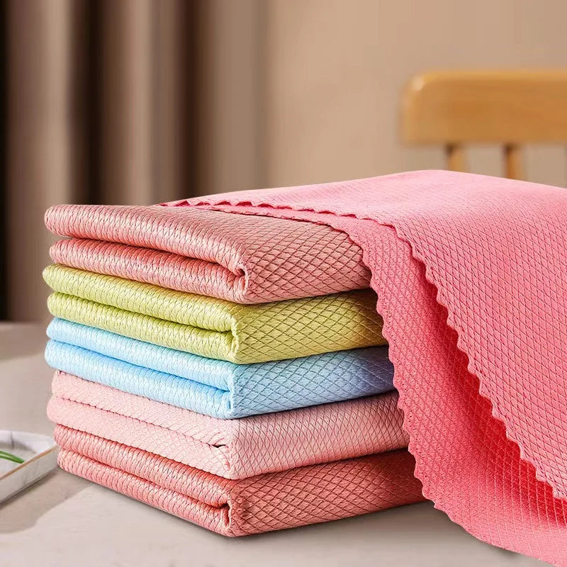 Factory Wholesale  Square Organic Microfiber Kitchen Cleaning Cloths Quick-Dry and Sustainable Household Towels