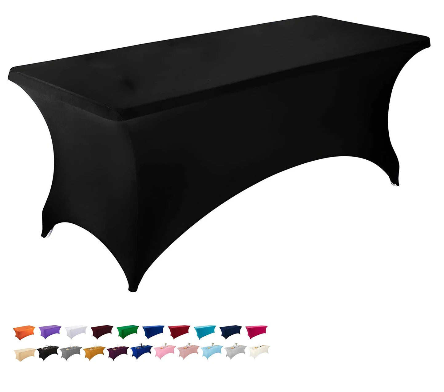 FEAMONT Wholesale Spandex Polyester Table Cover Solid Pattern Table Linens for Banquet Home Hotel Outdoor Party Wedding