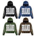Winter Custom DTG Print Logo Acid Washed Heavyweight Cotton Unisex Cropped Boxy Distressed Zip up Hoodie