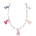Handmade Cute Candy Color Bear Charm Shoe Chain Chic Imitation Pearl Sneaker Shoe Chain Charms Unique Gift for Women Girls
