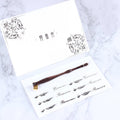 Arabic Calligraphy Pen Set Art Calligraphy Tools 6pcs Nibs Oblique Wooden Pen Holder ES ER Calligraphy Set