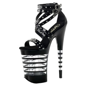 New Gladiator Pole Dance Stripper Paint Thin Heel 20cm Super High Heel Platform Club Pole Dance Large High Heels
