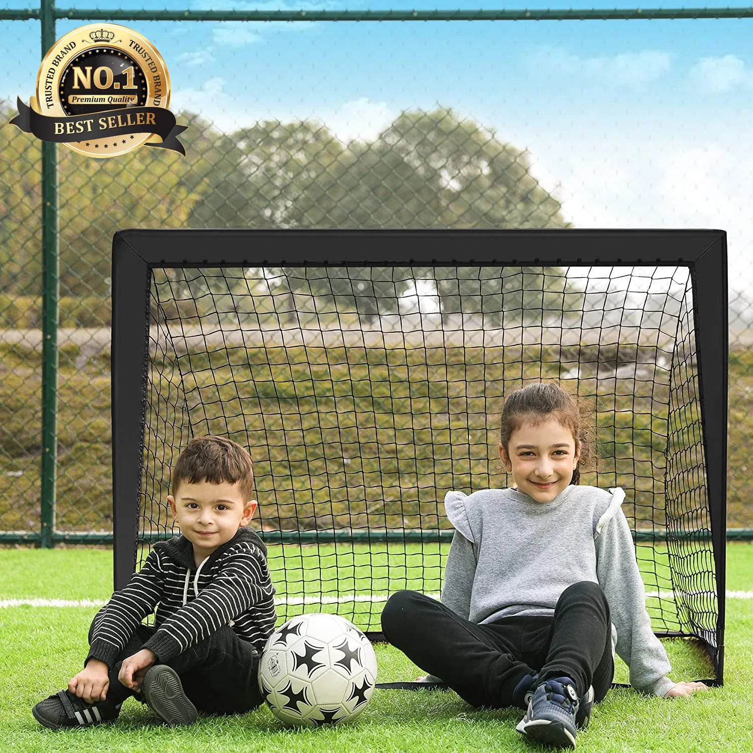High Quality Custom  Practice Pop up Goals Portable Folding Soccer Goals for Kids