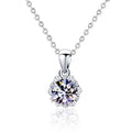 XMZ003 NEW Charm Jewelry 1 Carat 925 Silver Snowflake Moissanite Flower Necklace Pendant Jewelry Gift for Women Girls Wholesale
