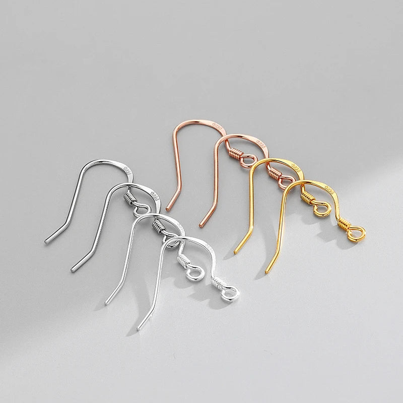 Wholesale Factory 925 Sterling Silver Earring French Fish Hooks Hypoallergenic Ear Wires Fine Jewelry Making Bulk Accessories