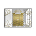Allah Muhammad Ornament Metal Aluminum Alloy Frame Crystal Porcelain Painting Wall Decor Islamic