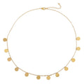 Twelve Round Small Charms Tinny Pendants18K 24KGold Plated Necklaces Stainless Steel Chokers for Women Dainty Minimalist Jewelry