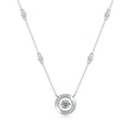 Fine Jewelry Grade D 0.5 CT Moissanite Diamond Jewelry 925 Sterling Silver Simple Moissanite Pendant Necklace Women