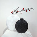 Factory Ceramic Customization Minimalist Style Art Vase Flower Home Decoration Ceramic Black Vase