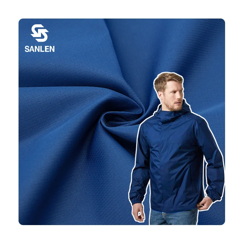 Waterproof Ripstop 75*150D Dotted 100% Polyester Fabric Woven Jacquard Trousers Pants Padded Jacket Coat