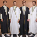 High Quality Men's Formal Bisht Cheap Price Islamic Eid Arab Speech Uniform Thobe Saudi Pusht Party White Grid Pusht for Muslims