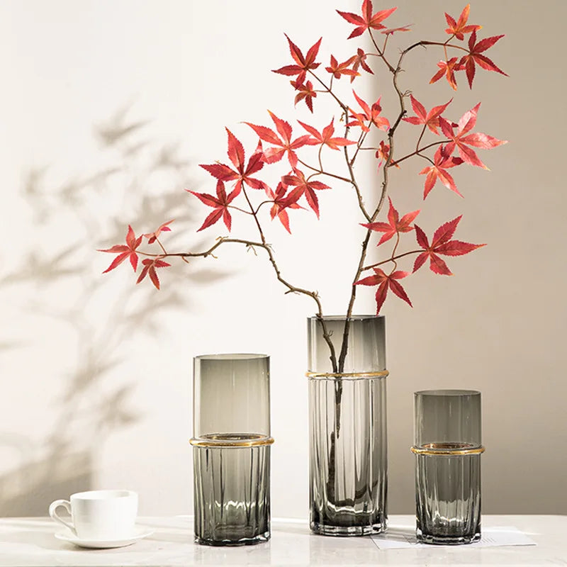 Modern Nordic Glass Flower Vase Living Room Fashion Hydroponic Flower Arrangement Vase