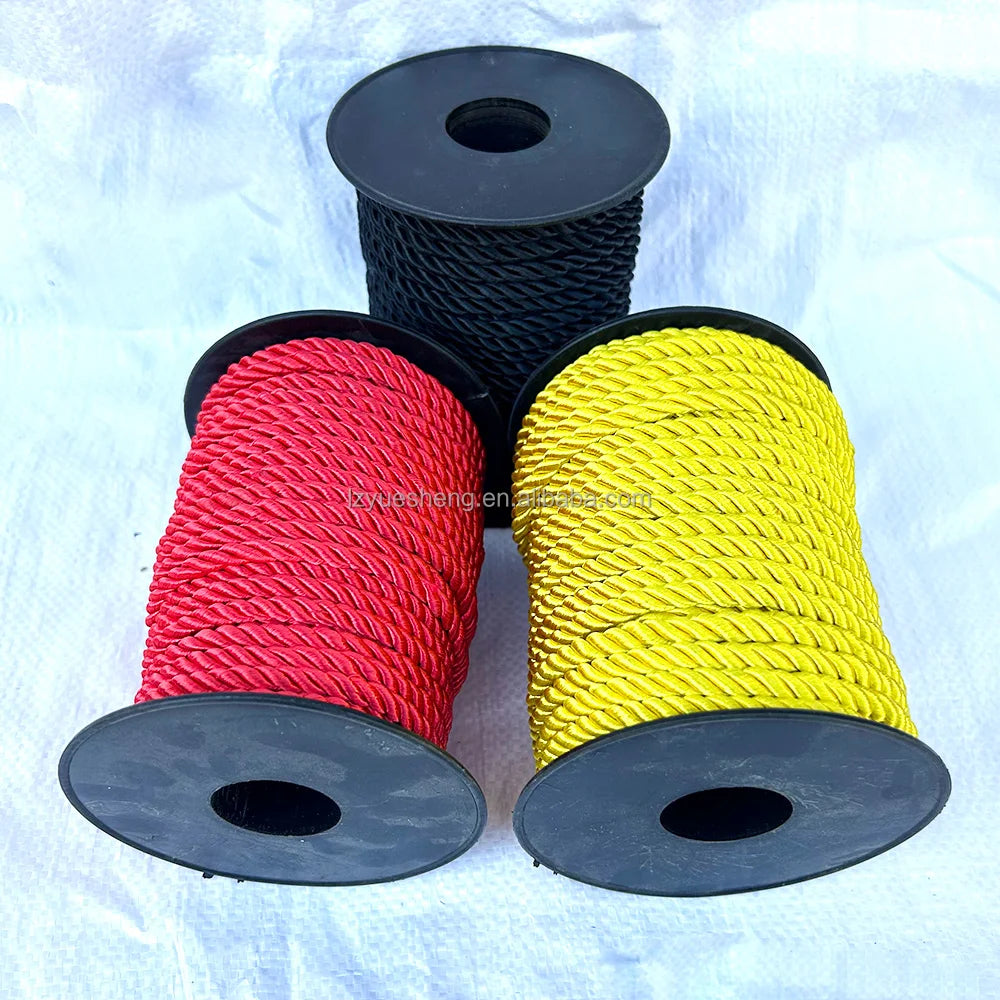 Wholesale Price Gloss Cord Metallic Lurex Twisted Cord Gold Decorative Rope for Curtain Tieback Upholstery Honor Cord