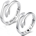 Wholesale Hot Hug Me Rings for Couple Hugging Hand Rings I Love You Forever Hug Ring Adjustable Band Jewelry Gift for Teen Girls Gift
