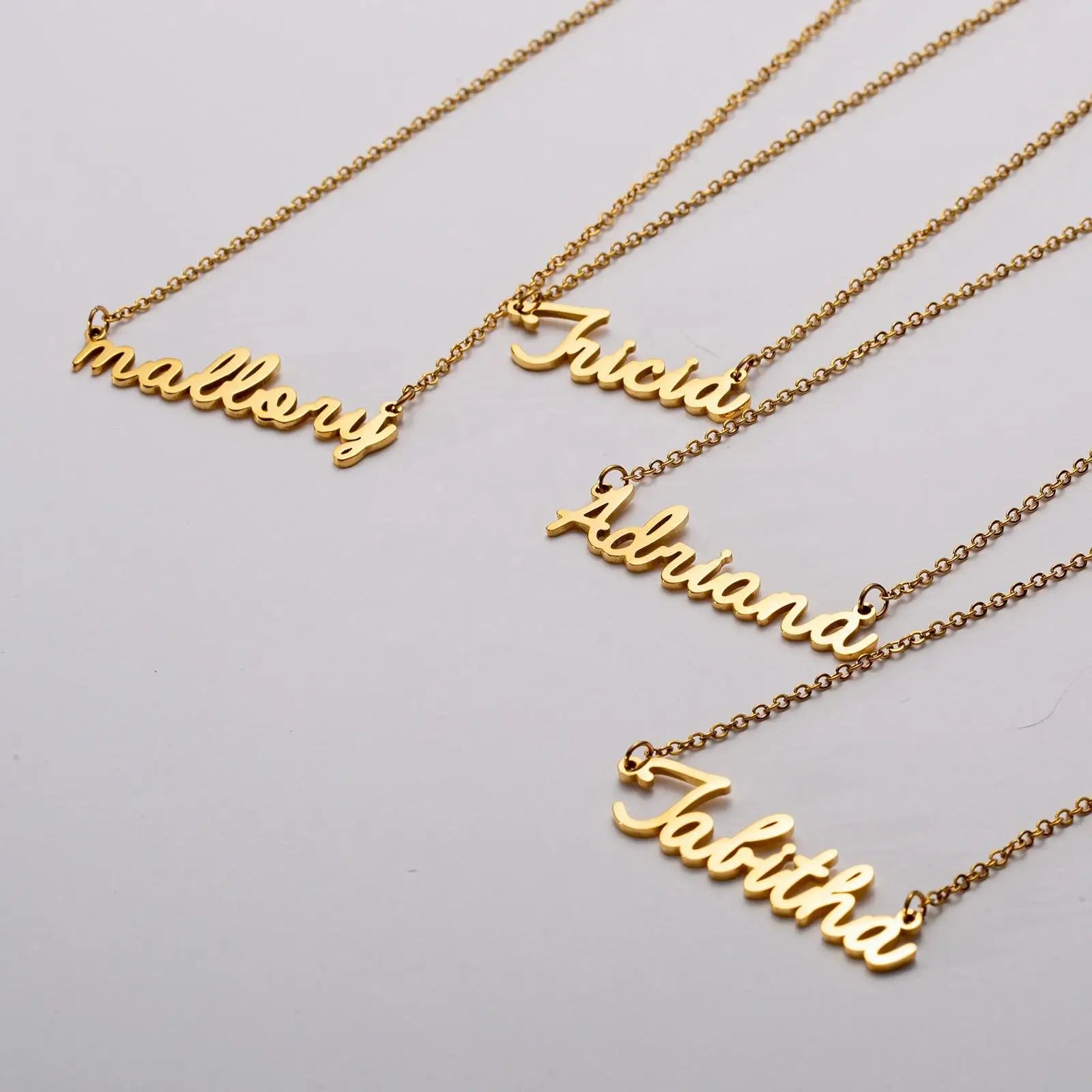 Collar Con Nombre Custom Stainless Steel Gold Pendant With Heart Personalized Name Initial Letter Choker Necklaces for Men Women