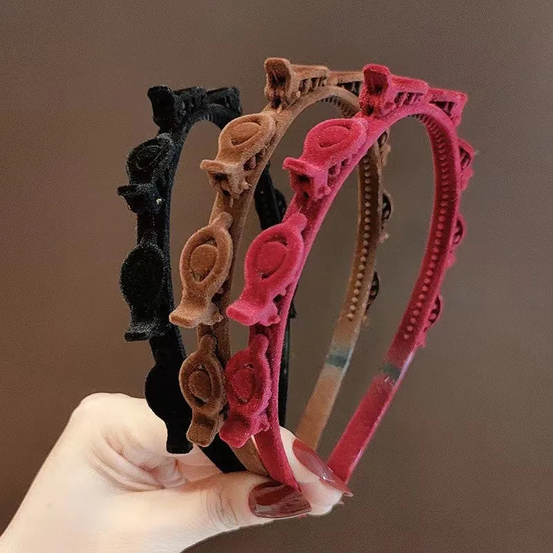 DOMOHO New Women's Cute Headband  Fashion Sweet and Fresh Simple Plastic Scrunchie Headband