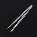 Kolinsky Sable Hair Round Oval Professional Nail Art Painting Brush Clear Acrylic Handle Nail Art Pen
