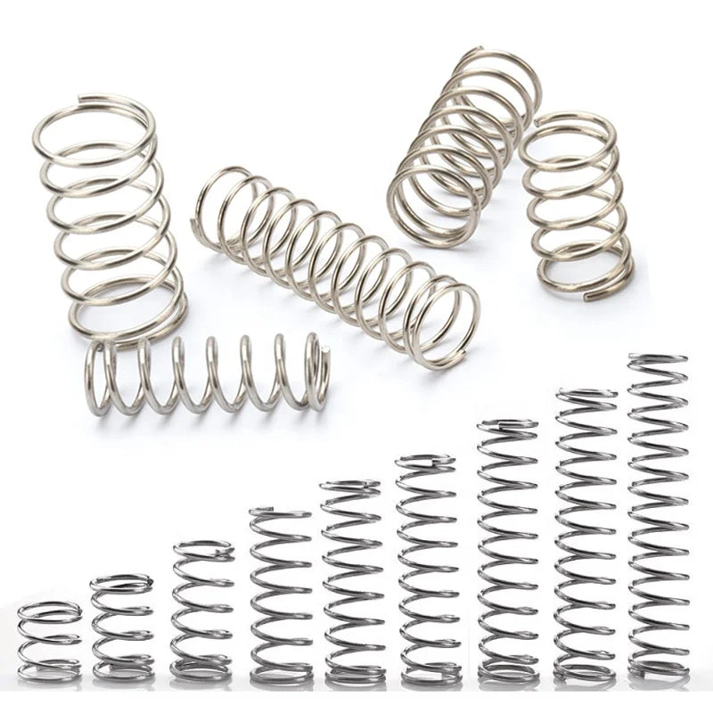 Y-Type Spiral Cylindrical Coil Spring Rotor Stainless Steel Wire 0.6mm-0.7mm Diameter Compress Pressure Return with Od 3mm~12mm