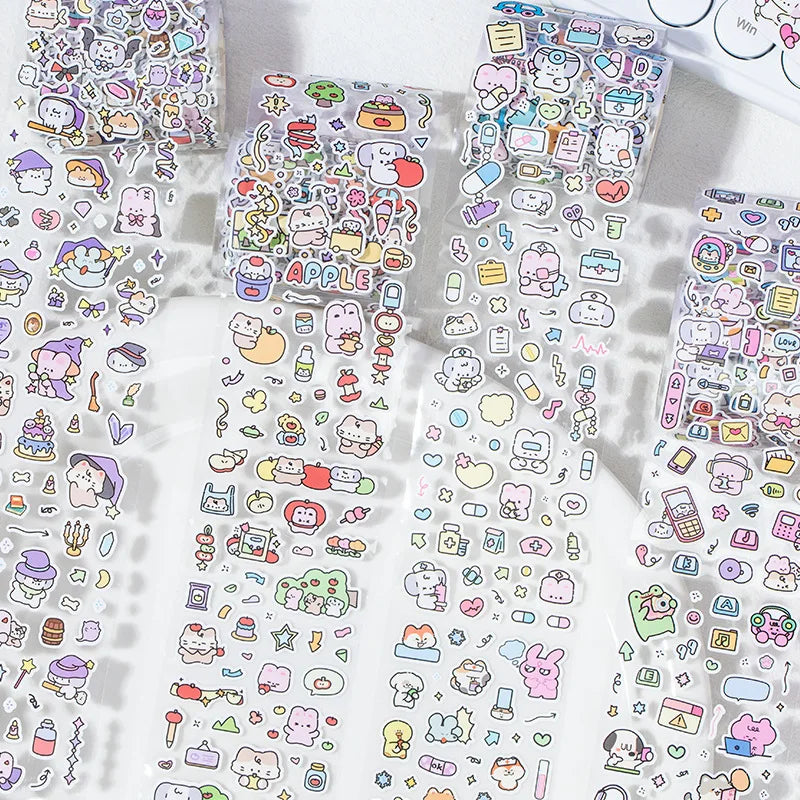1Roll Adhesive Tape Cure Cute Pet Series Cute and Versatile Pattern Handbook Mobile Phone Back Card Collage