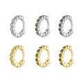 YHE0277 100% Real 925 Sterling Silver Hoop Earrings for Women Zircon CZ Round Circle Earrings Round Earing Wedding Jewelry