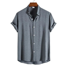 RTS New Styles Casual Solid Color Seasons Turn-down Collar Cotton Fashion Universal Shirts for Men