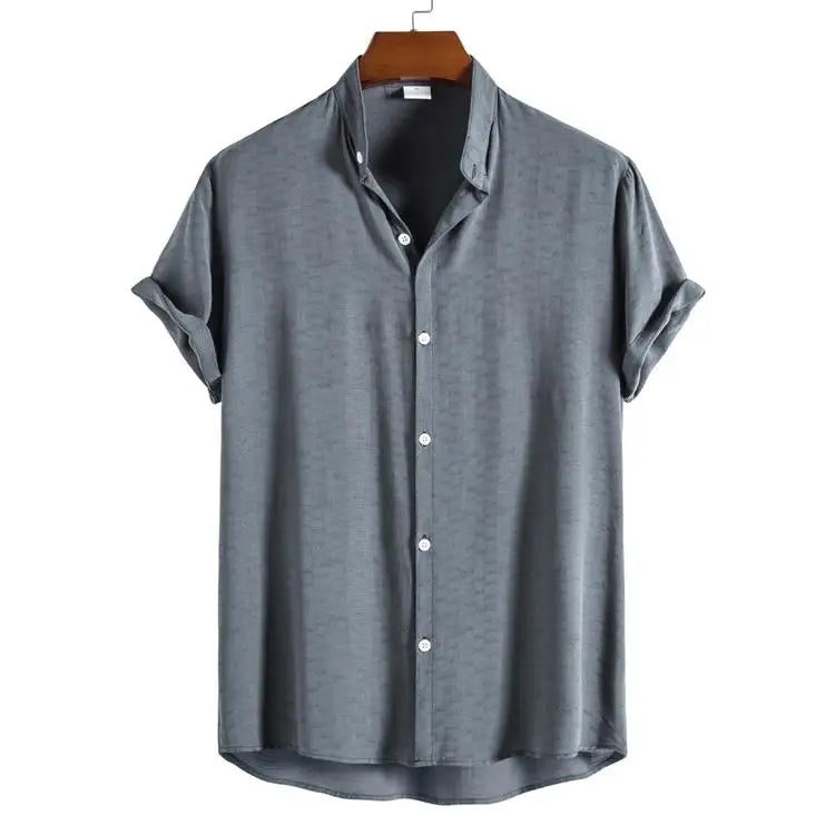 RTS New Styles Casual Solid Color Seasons Turn-down Collar Cotton Fashion Universal Shirts for Men