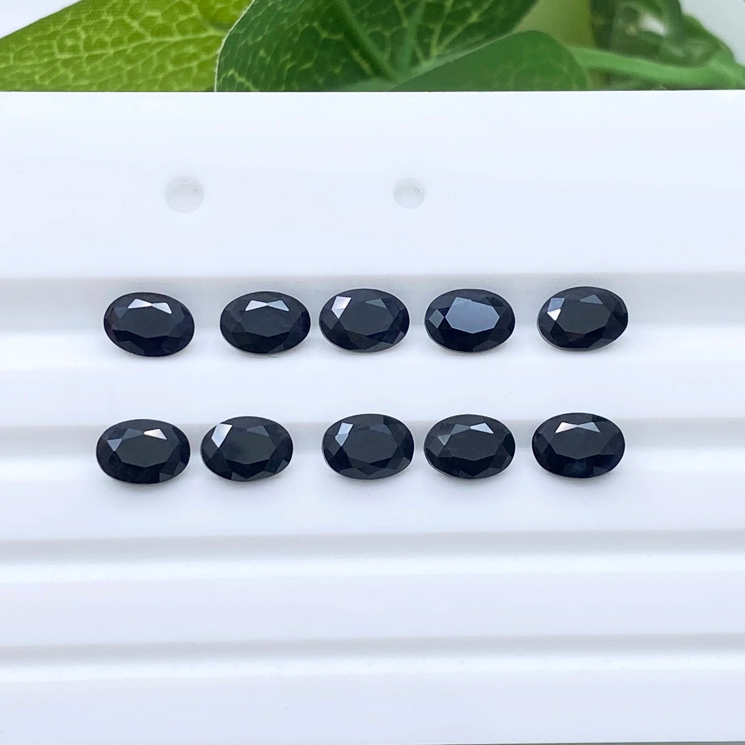 Oval Shape 3x5 - 8x10mm Loose Gemstone Genuine Natural Black Sapphire