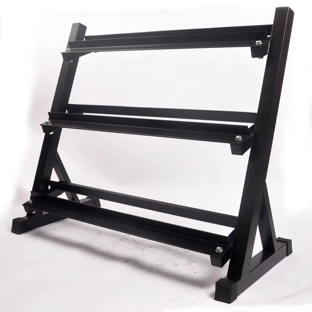 Snbo Three Tier Gym Equipment Fitness Strength Training Hex Dumbbell Rack