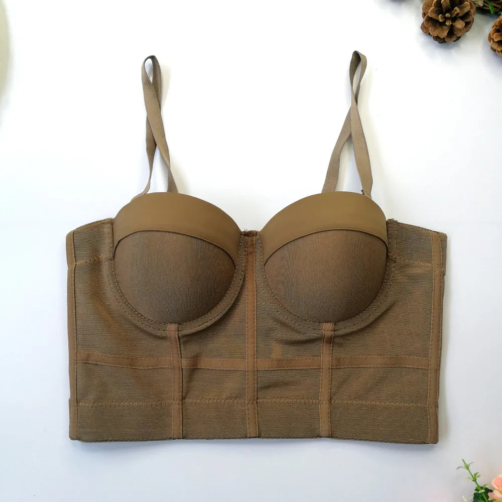 Hot Sale Women's Sports Bra Suspender Elastic Gauze Breathable Bra Suspender