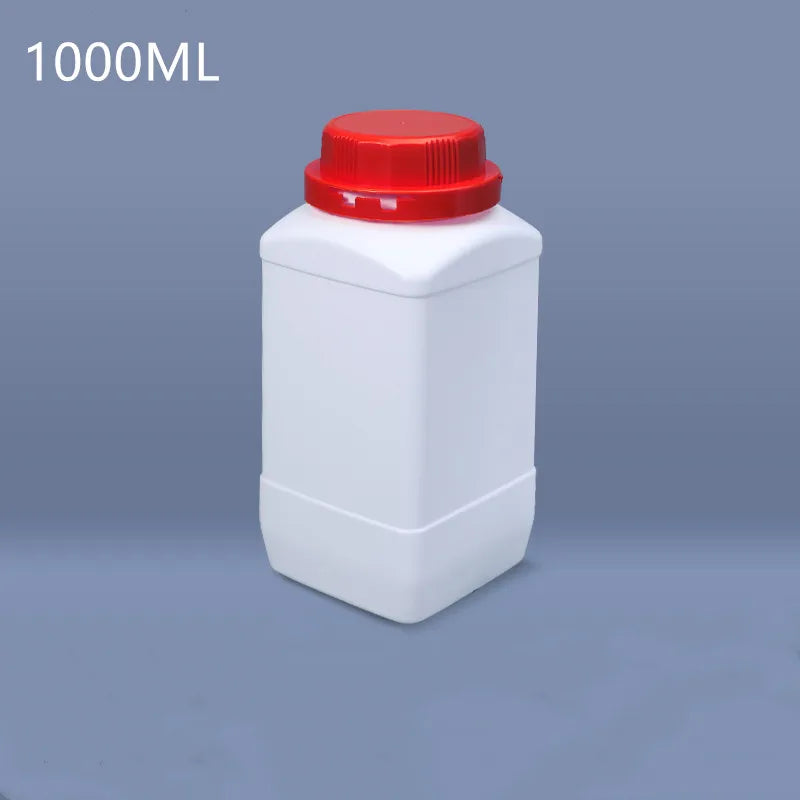 Custom Logo Refillable Square Bottle With Red Leak Proof Lid for Chemical Liquid Glue Oil Packaging