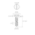 Tubo China Factory Spot Carbon Steel DIN7972 ST Nickel Plated Slotted Countersunk Head Self-Tapping Screw Heat Treatment