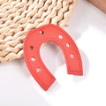 Factory Creative Gifts Leather Horseshoe Fashion Bag Hanging Decoration U-shaped Basket Hanging Key Pendant Purse Charm