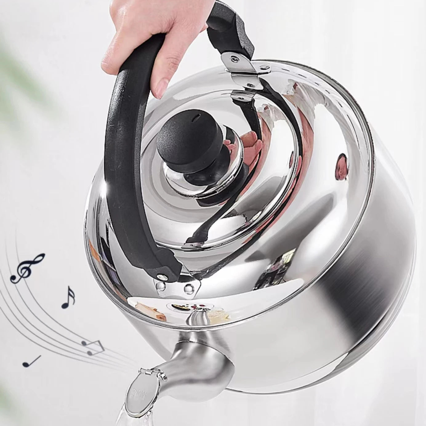 Zhenneng 5L Teapot Kettle SUS304 Stainless Steel Whistle Kettle Travel Tea Pot With Bakelite Handle
