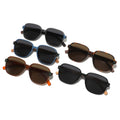 New Fashion Classic Wooden Sunglasses for Men Women Square Frame Polarized Sunglasses PC Frame Wood Temple Eyewear