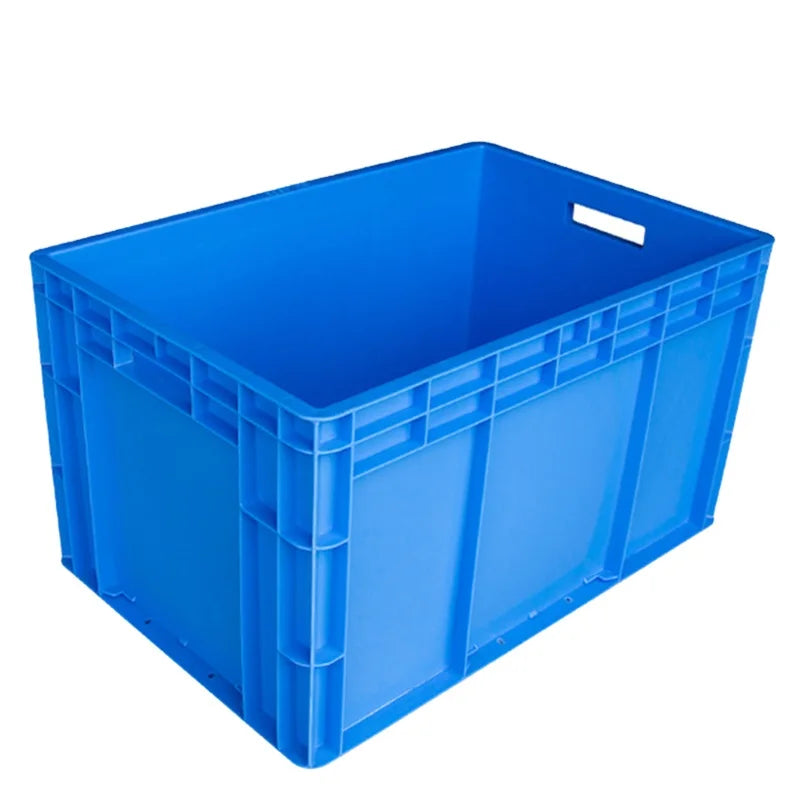 EU4633 Leadloong Plastic 600*400*340MM Stackable Non-Foldable Europe Standard Square Solid Crate Workshop Factories Transport