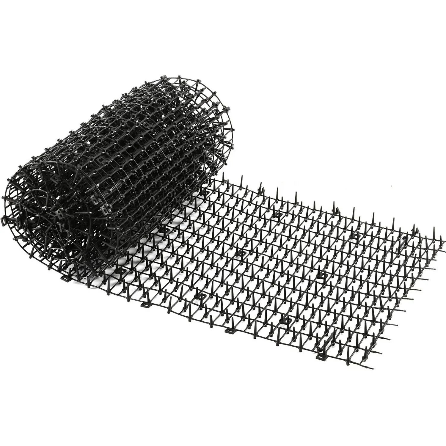UBest Outdoor Humane Disposable Plastic Anti-Cat Spike Mat with Prickle Deterrent Black Square Design for Garden & Home Use