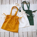 Custom Printed Cotton Shoulder  Shopping Bags with Dust Design Packaging Envelope Linen Drawstring Tote Bags
