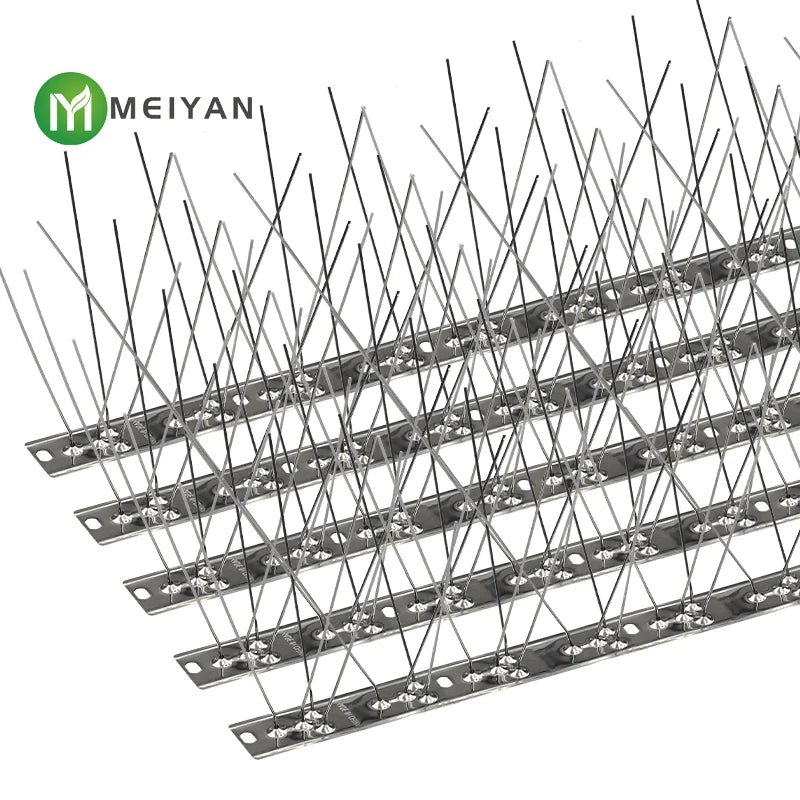 Stainless Steel Bird Spikes Disassembled Spikes 10 Strips 10.82 Feet Coverage Bird Spikes for Pigeons Small Birds