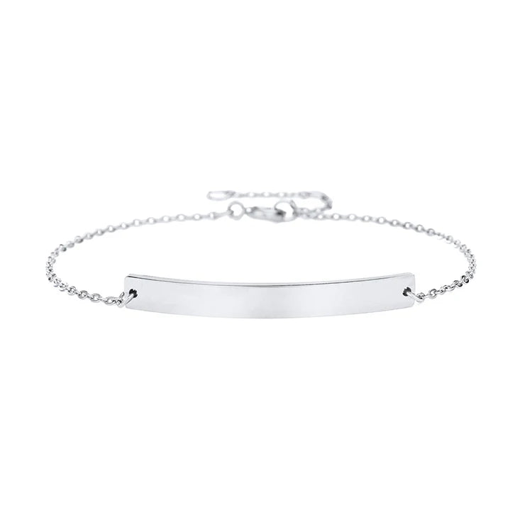 G2258 Custom Wholesale Stainless Steel Blank Bar Personalised Engraved Name Fashion Jewelry Bangles & Bracelets