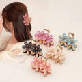 Exquisite Resin Flower Hair Claws 4.0cm Colorful Shark Hair Clips Small Size Alloy Jaw Clip for Girls