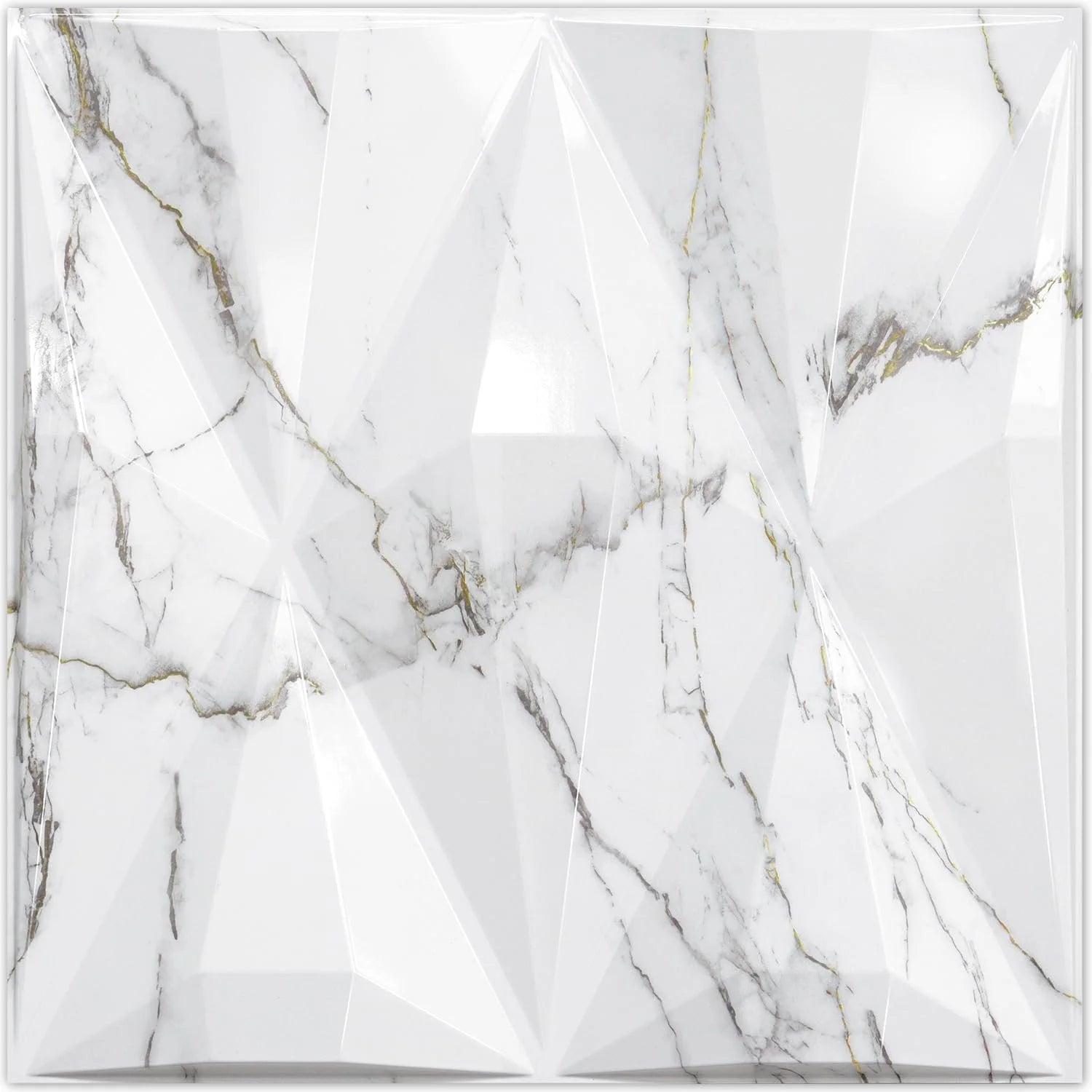 KASARO Modern Waterproof Anti-static PVC 3D Wall Panel for Home Office & Commerce Use 300x300mm 5 Year Warranty