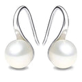 Simple Copper Earring Temperament Pendant Earrings White Freshwater Pearl Earrings for Women