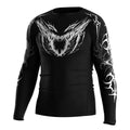 Metalcore Quick-Dry Four-Way Stretch UPF50+ Performance Rash Guard with Heavy-Metal Typography