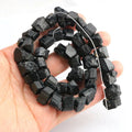 SB7200 Hot Sale Rough Natural Raw Black Tourmaline Irregular Nuggets Natural Black Stone Freeform Nugget Beads