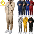 Autumn Casual Men's Two-Piece Polyester Tech Full-Zip Tracksuit Set with Quick Dry Feature