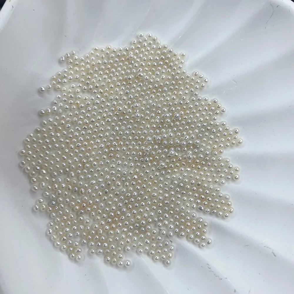 3AWhite Natural Freshwater Pearls Round Without Holes Small Size 1.5-3mm Good Price Jewelry Accessories
