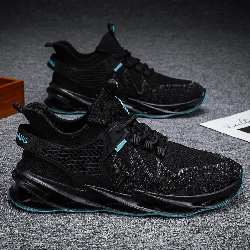 New Fashion Casual Shoes Men Outdoor Running Sports Korean Version of Soft Sole Flying Woven Breathable Men Shoes