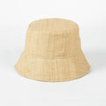 2023 Spring Summer New Fashion Simple Natural Raffia Flat Top Bucket Hat Straw Outdoor Travel Sun Straw Hat for Girl Women Lady