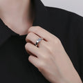 Luxury Men's 925 Sterling Silver 1ct Moissanite Diamond Engagement Rings